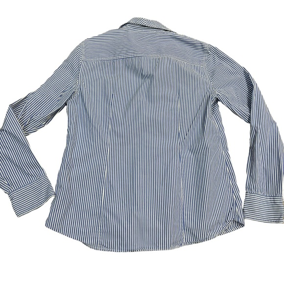 LL Bean Cotton Striped Button Down Shirt Medium - Picture 2 of 6